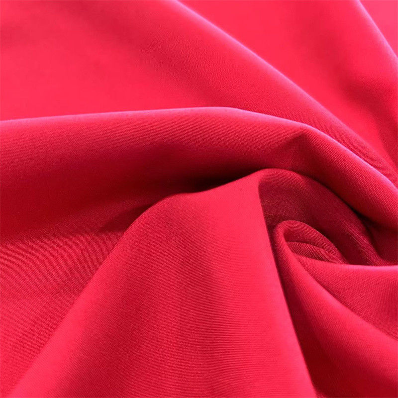 130GSM Soft Feel Tessuto PET riciclato 100D 20D 4 way Stretch Plain Polyester Spandex