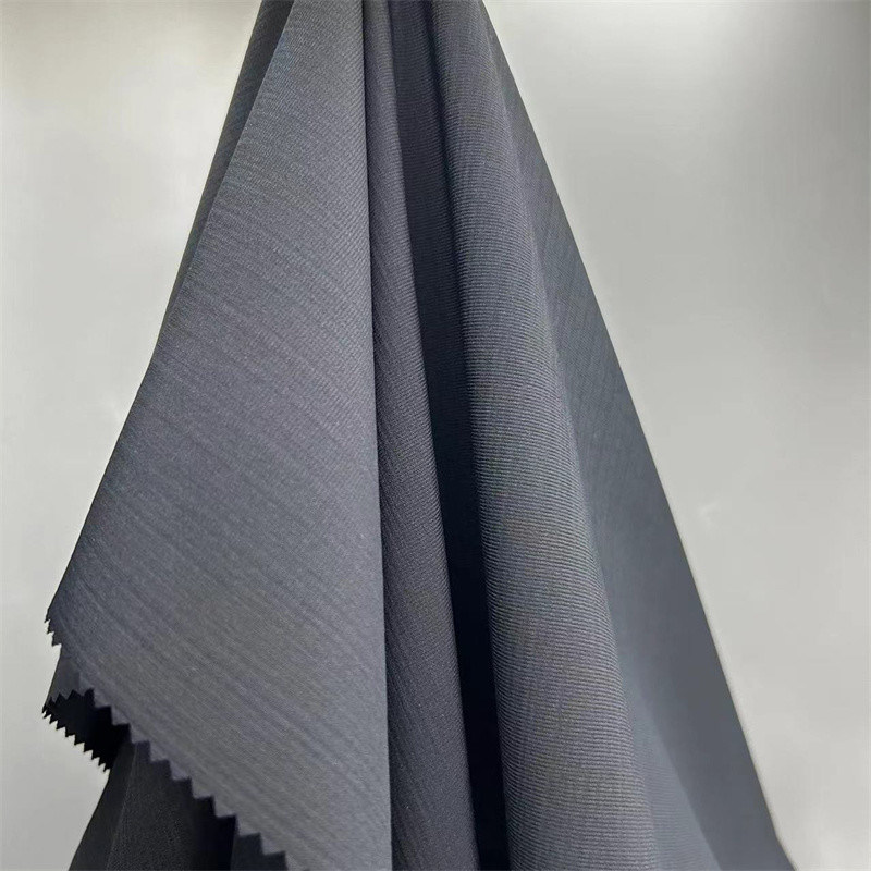 Tessuto di poliestere riciclato Seersucker T400 Tassura simile al lino per abiti da esterno