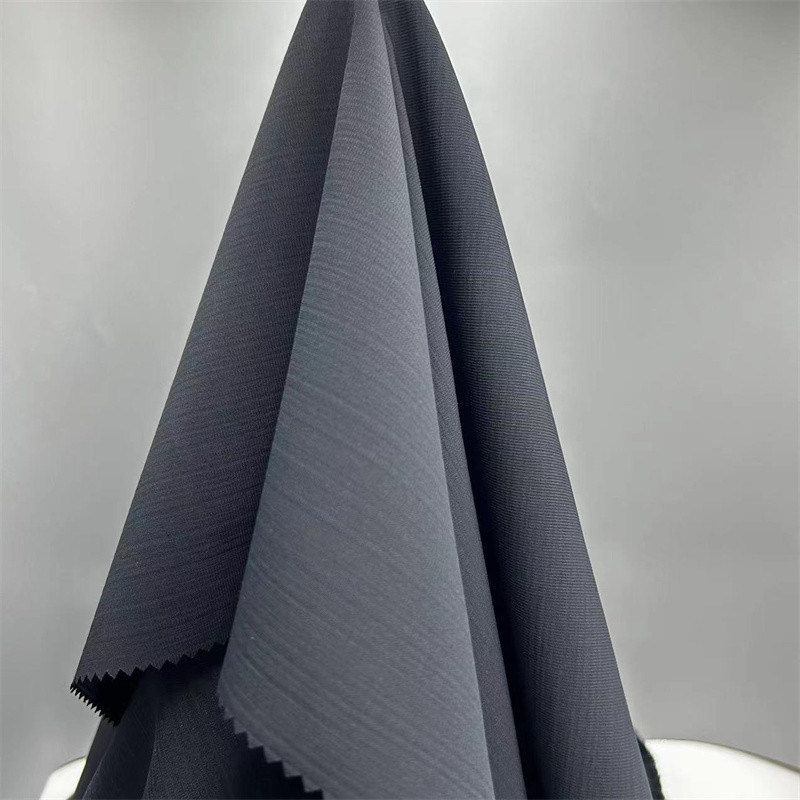 Tessuto di poliestere riciclato Seersucker T400 Tassura simile al lino per abiti da esterno