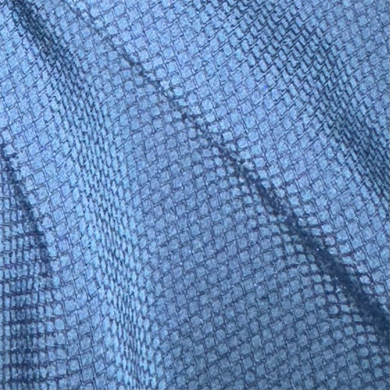 tessuto in plastica di poliestere riciclato di qualità superiore a doppio filato di fibra di allungamento di diamante 75D+40D*75D+40D 145GSM