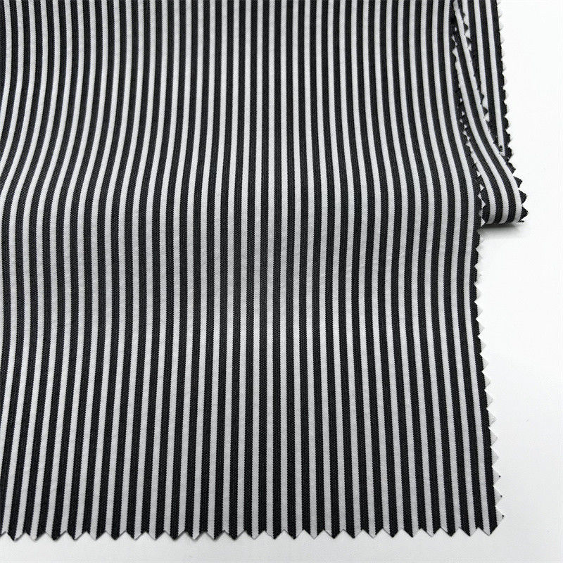 150D Cationic Recycled Polyester Vertical Strip Fabric Effetto doppio tono in pantaloni e bottoni