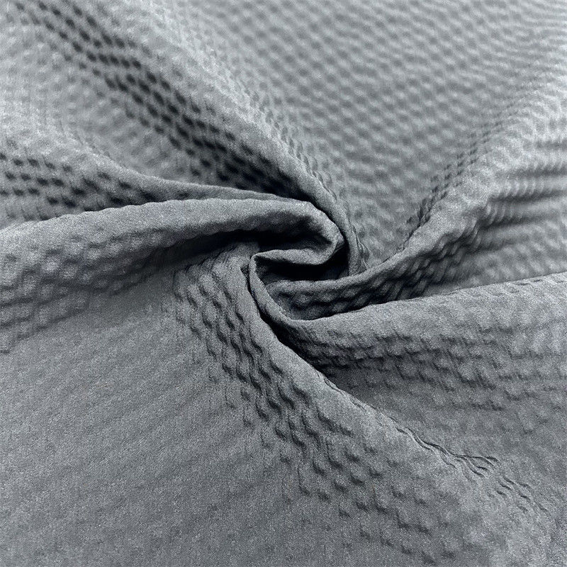 Poliester T400 Striscia verticale Pearl Dot 75D Cation+75DT400*75D Striscia verticale Effetto bolle convesse